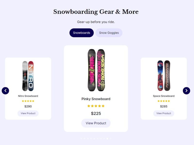 Product Carousel with Tabs Filter and Navigation Arrows – ESATECH ...